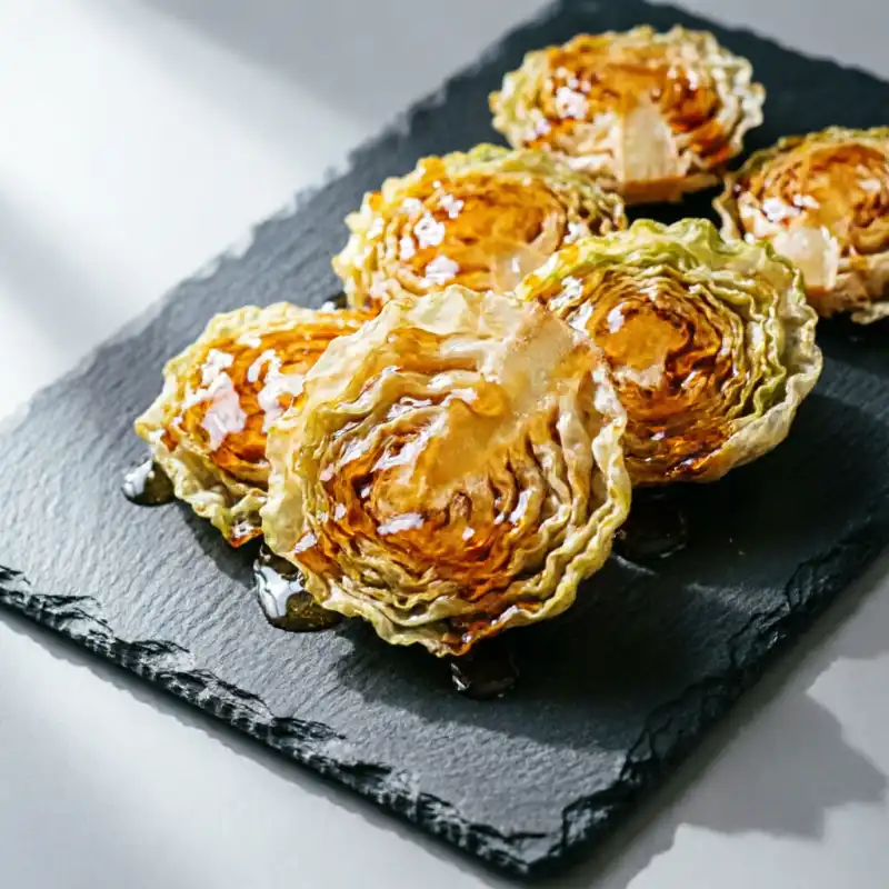Canapés Crujientes de Col con Ghee Especiado