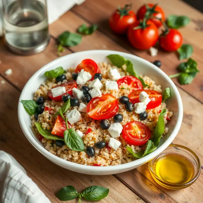Ensalada de Quinoa Mediterránea Rápida