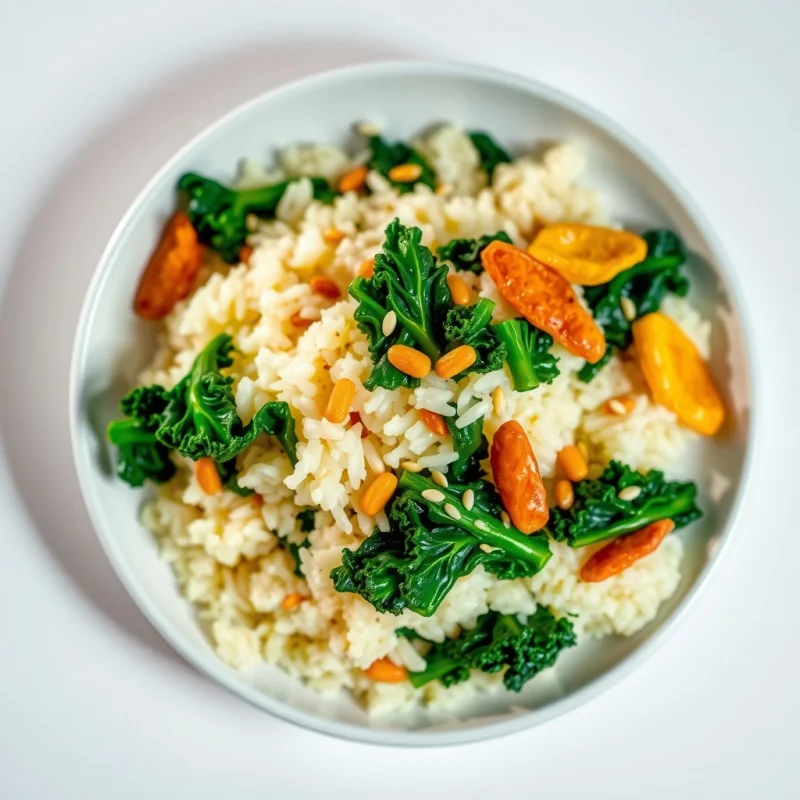 Arroz de Acelga con Limón y Ajo Tostado