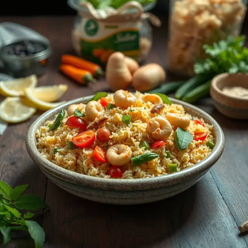 Arroz Frito Rápido con Atún de Despensa