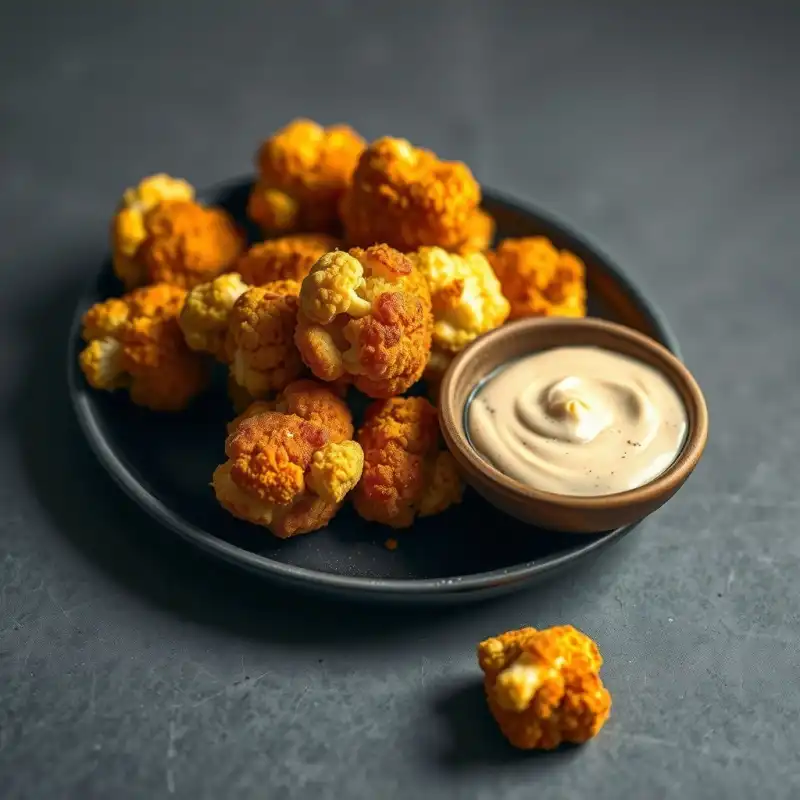 Esferas de Coliflor Crujiente con Dip de Koji