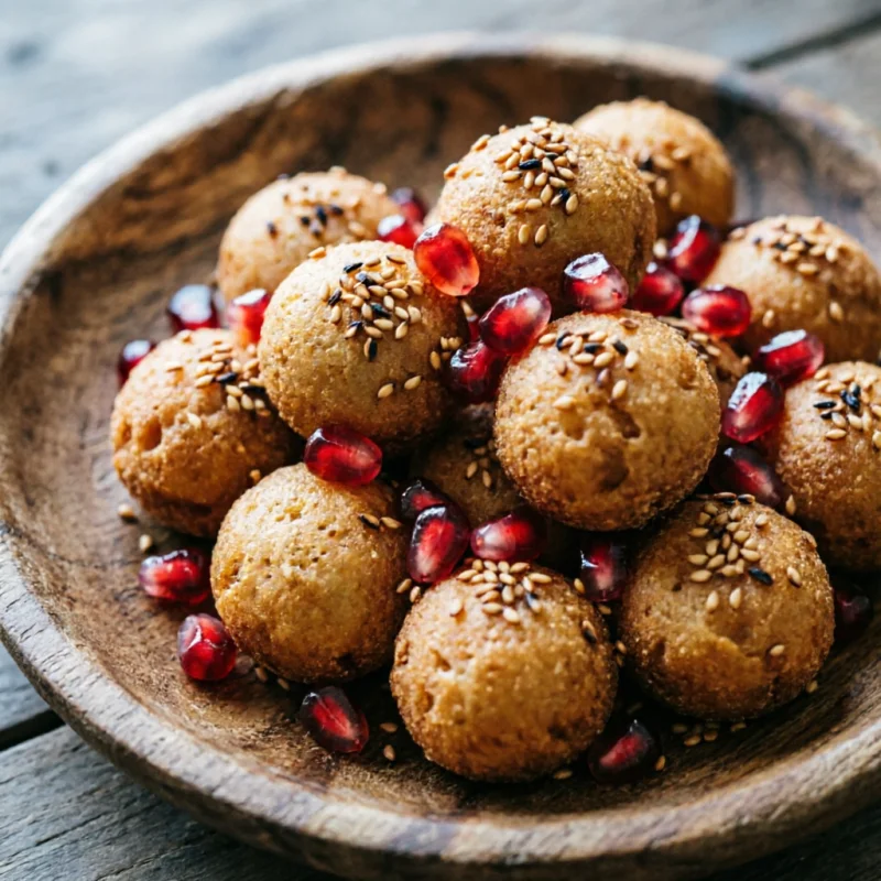 Buñuelos de Castaña y Pera con Miso Umami