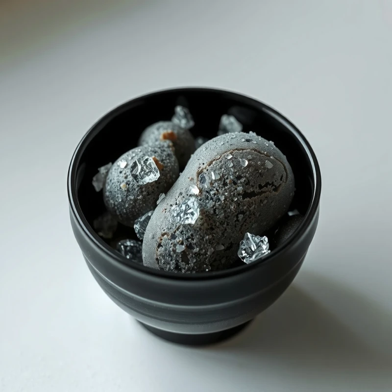 Helado de Ajo Negro con Toque de Carbón
