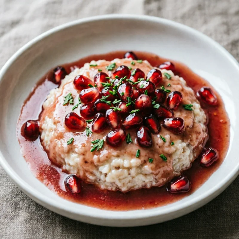 Arroz con Flor de Calabaza y Crema de Granada