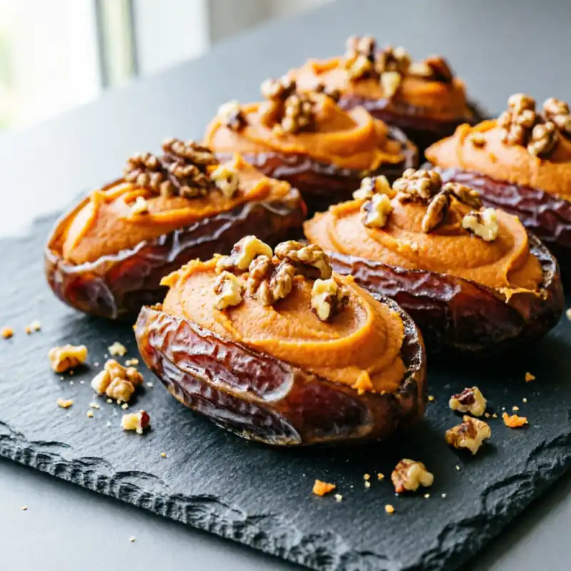 Dátiles Rellenos de Boniato y Nueces Tostadas