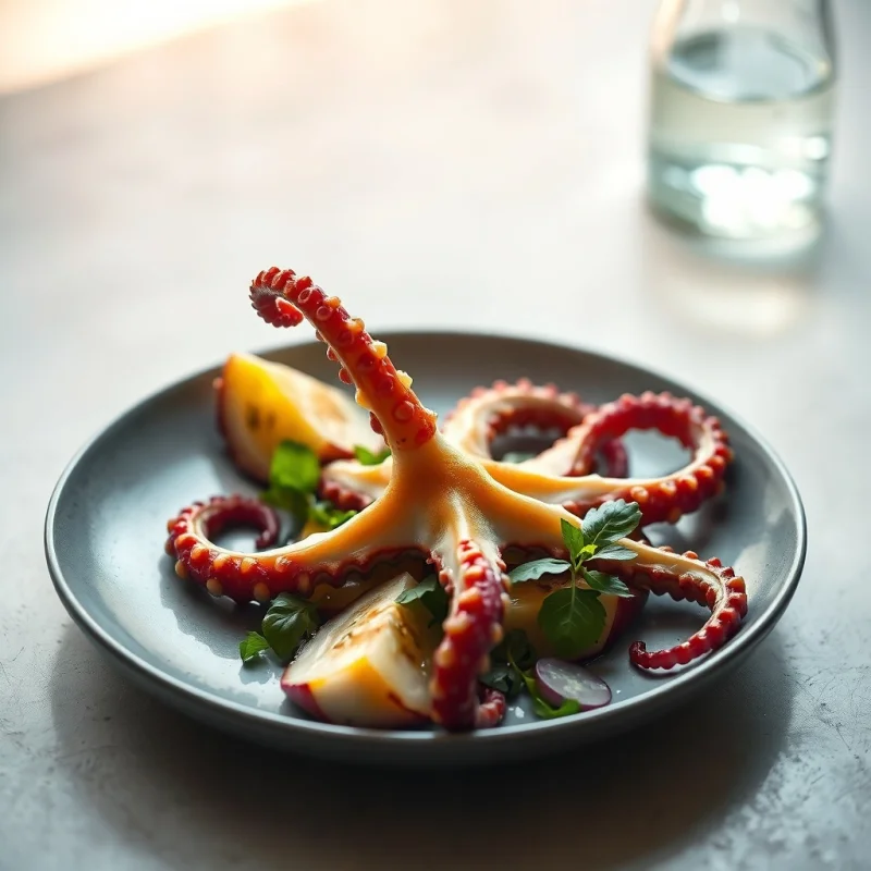 Ensalada de Pulpo y Alcauciles Selladas