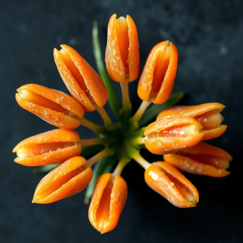 Tulipas de Zanahoria Cristalizada