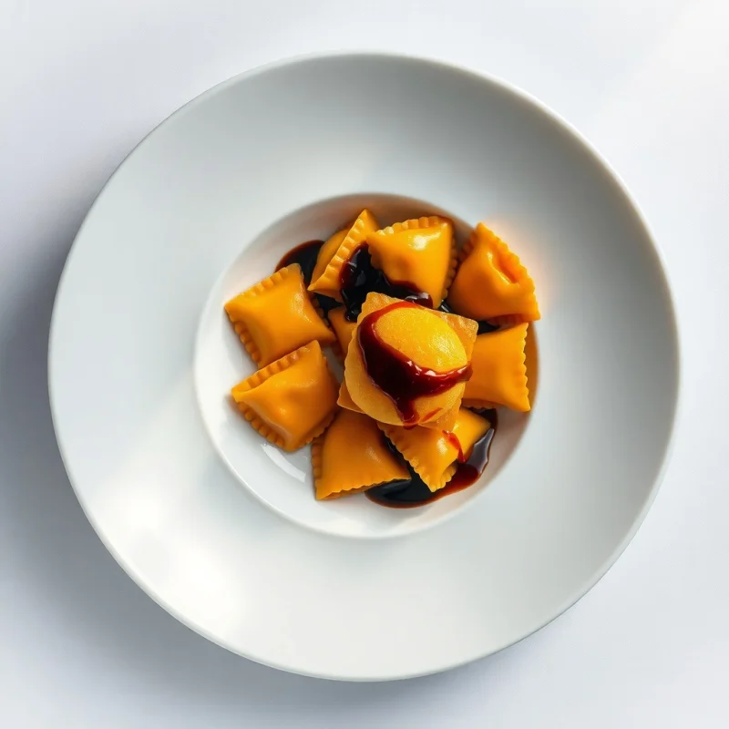 Raviolis de Calabaza con Aire de Naranja
