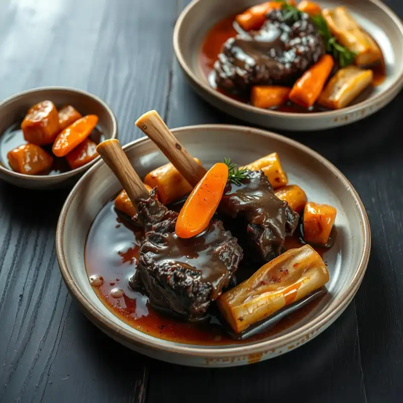 Cordero con Raíces Glaseadas y Romero