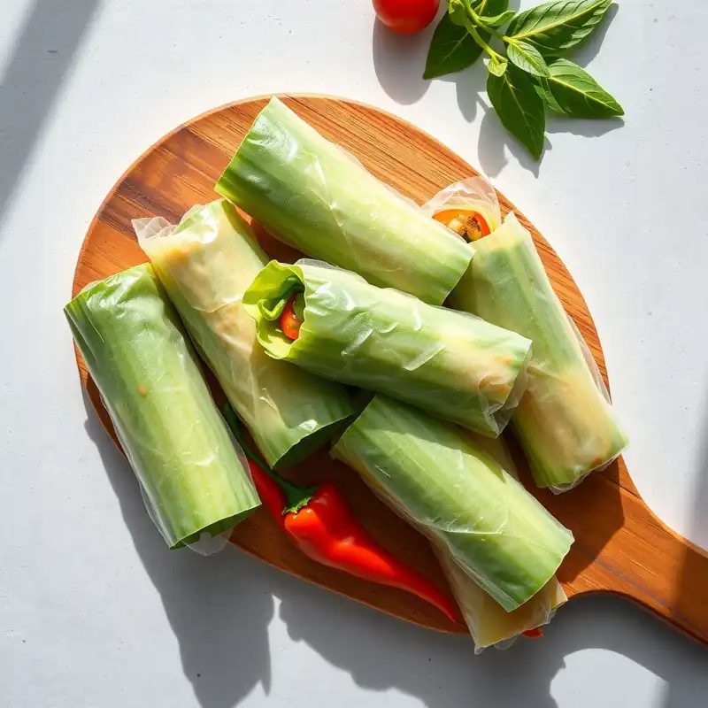 Rollitos de Verano de Pepino y Menta