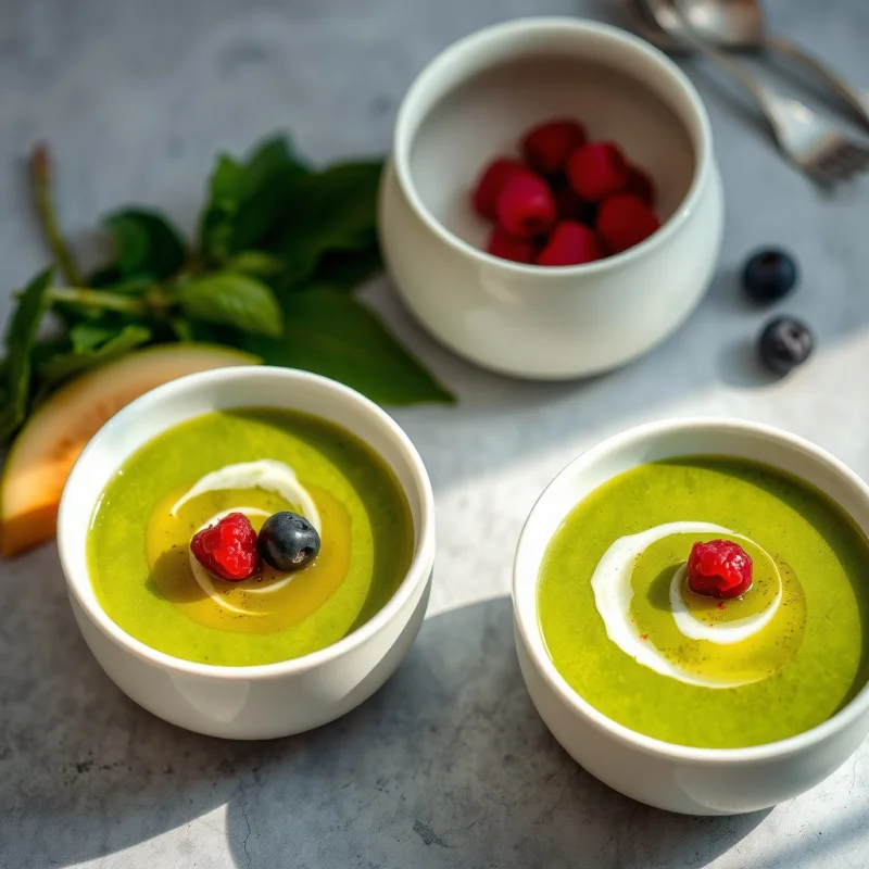 Gazpacho de Melón y Albahaca