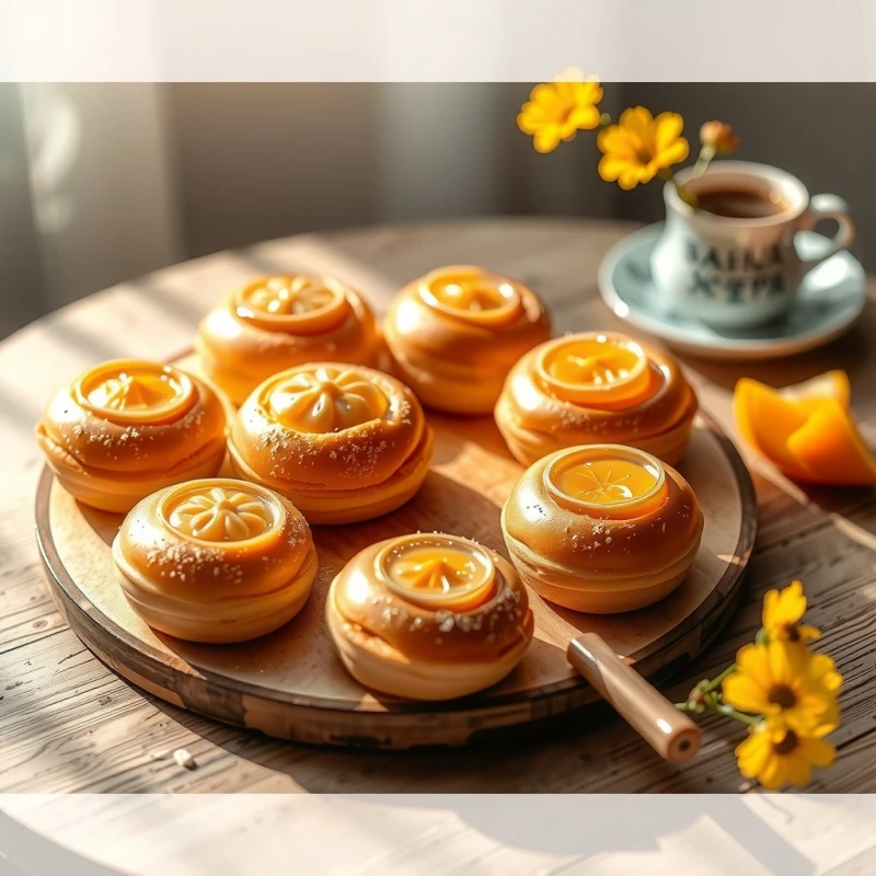 Tortitas Doradas de Naranja y Amapola