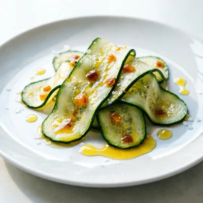 Carpaccio de Zapallito Crujiente con Vinagreta de Cítricos