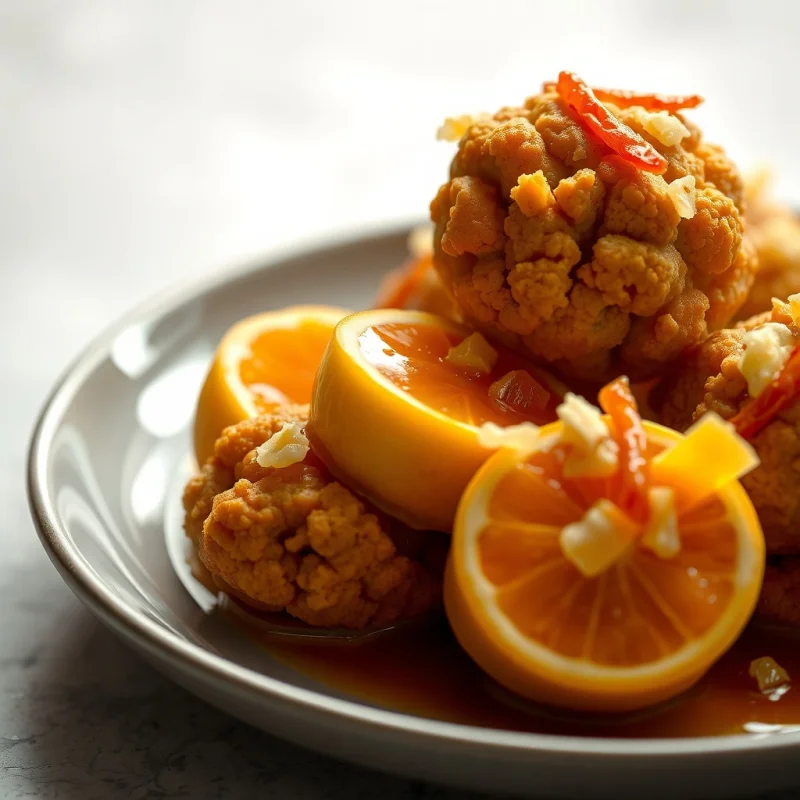 Bolas de Coliflor Ahumada con Alioli de Mandarina
