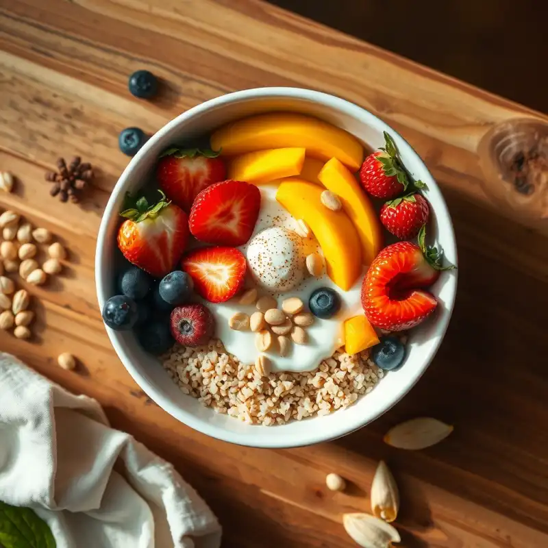 Desayuno Rápido de Quinoa y Frutas