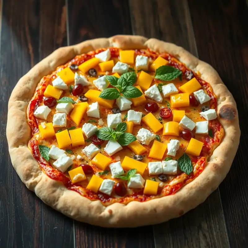 Pizza Keto de Coliflor y Mango Picante