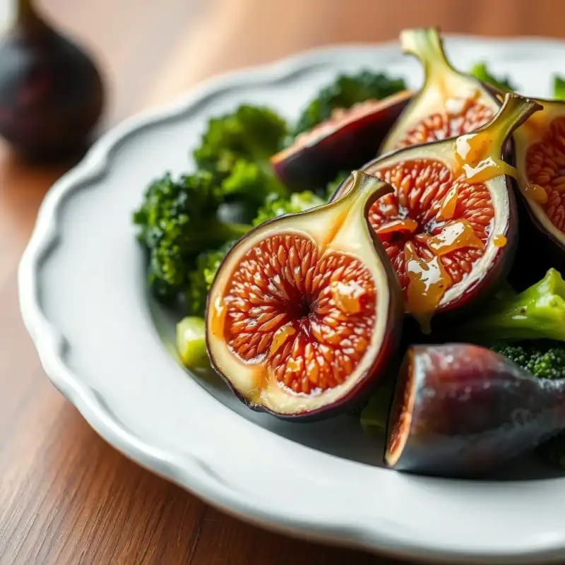 Cremoso de Higos y Brócoli con Vinagreta Cítrica