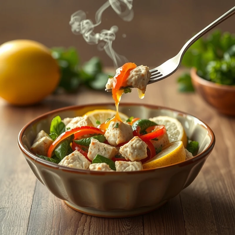 Salteado Rápido de Pollo y Vegetales al Limón