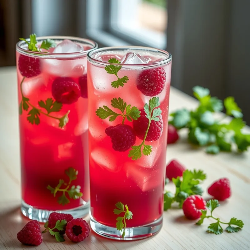 Refresco de Frambuesa y Cedrón