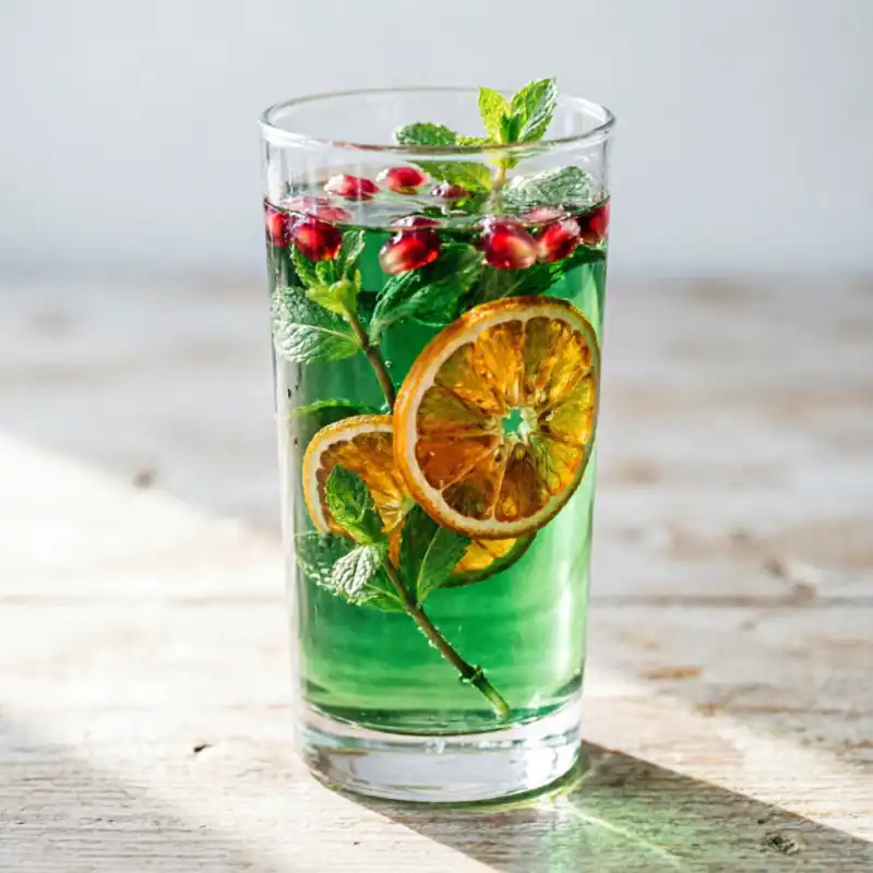 Té Verde con Granada y Cítricos Crujientes
