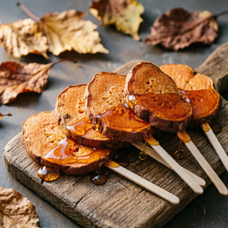 Piruletas de Boniato Caramelizado