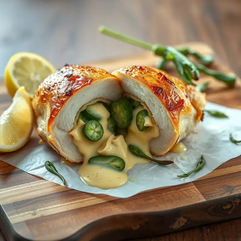 Pechuga de Pollo Rellena de Hierbas y Queso