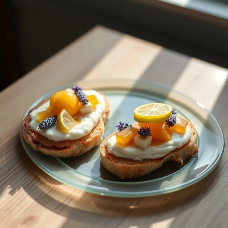 Suspiros de Lavanda y Lima en Tostada Matinal