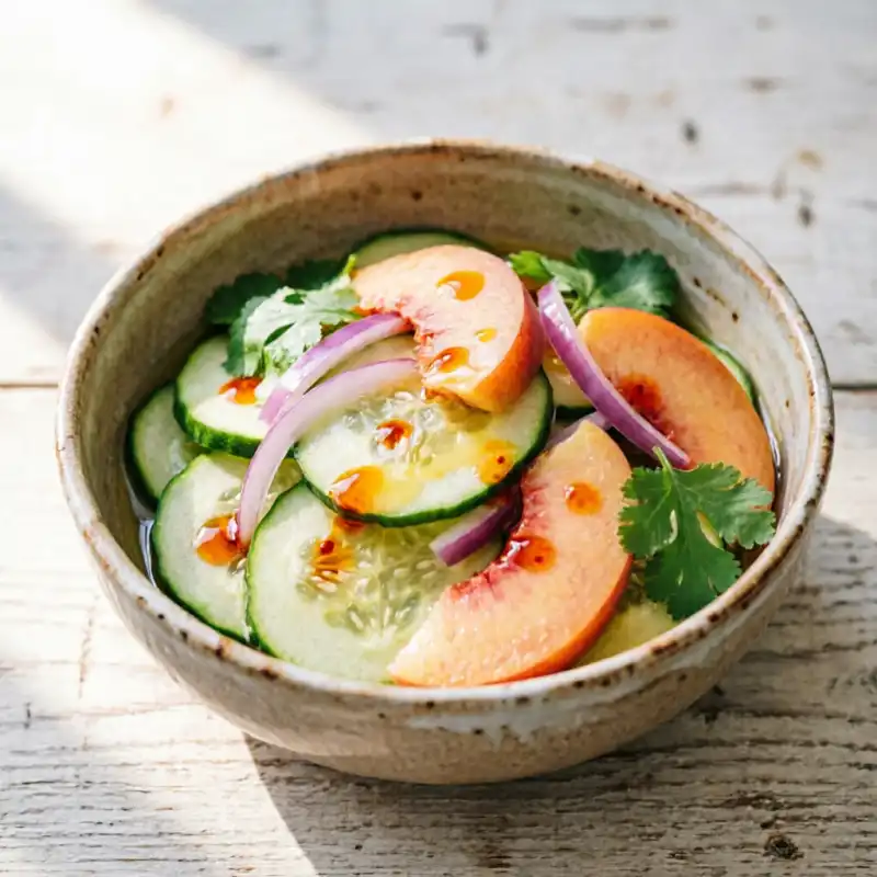 Aguachile Verde de Calabacín y Durazno