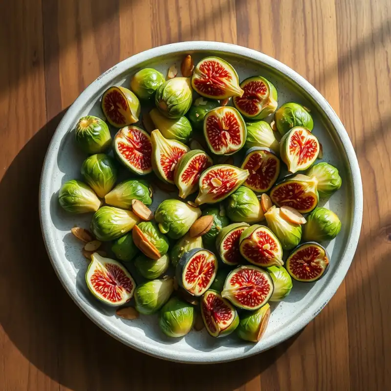 Coles de Bruselas Rostizadas con Higos y Almendras