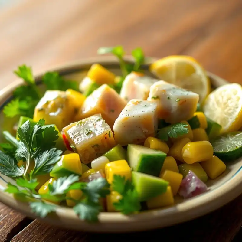 Ceviche Verde de Verano con Maíz Tierno
