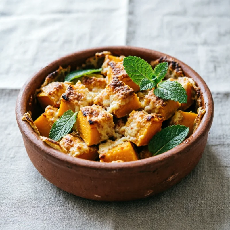 Calabaza Gratinada con Café y Menta