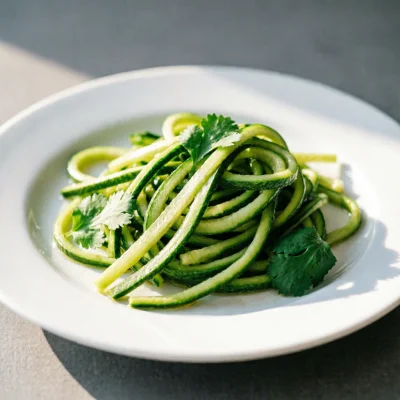 Zapallito Marinado con Leche de Tigre de Cilantro