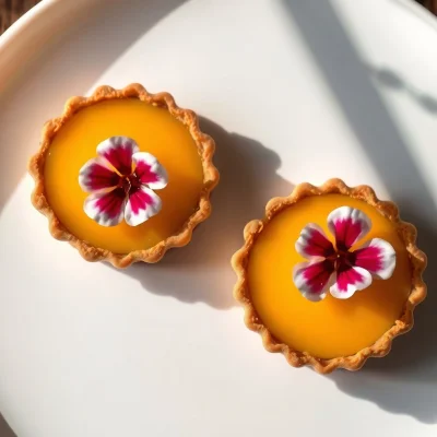 Tarteletas Crujientes de Mandarina y Cúrcuma