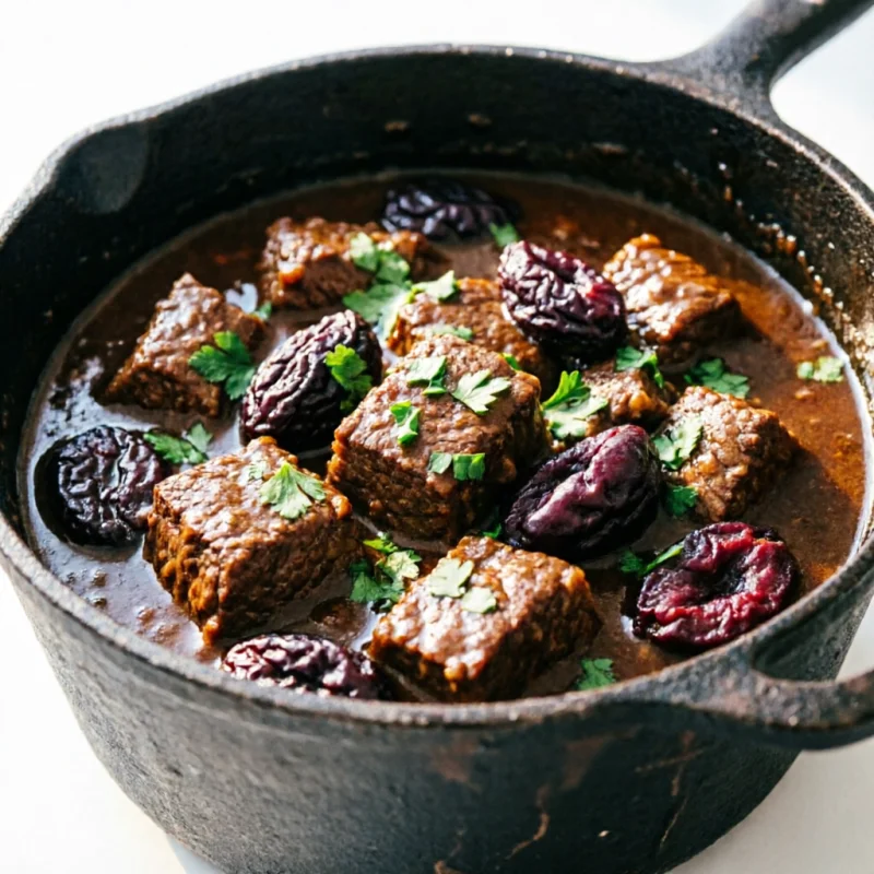 Carne De Ternera Estofada con Ciruelas y Anís Estrellado