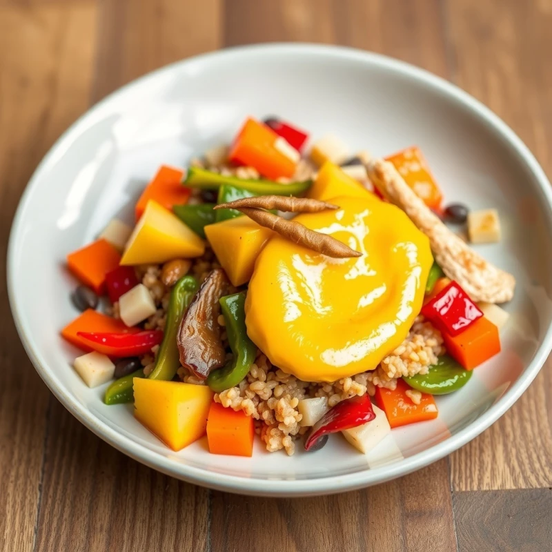 Tajín de Quinoa con Vegetales Rostizados y Alioli de Azafrán