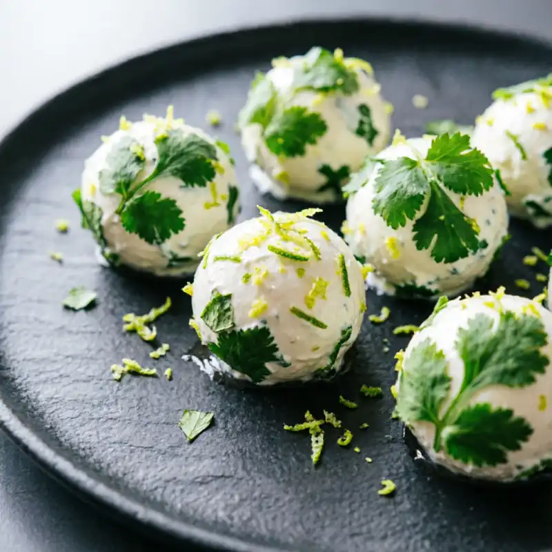Bolitas de Cilantro y Lima Refrescantes