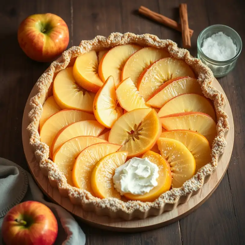 Tarta Rústica de Manzana y Canela Fresca