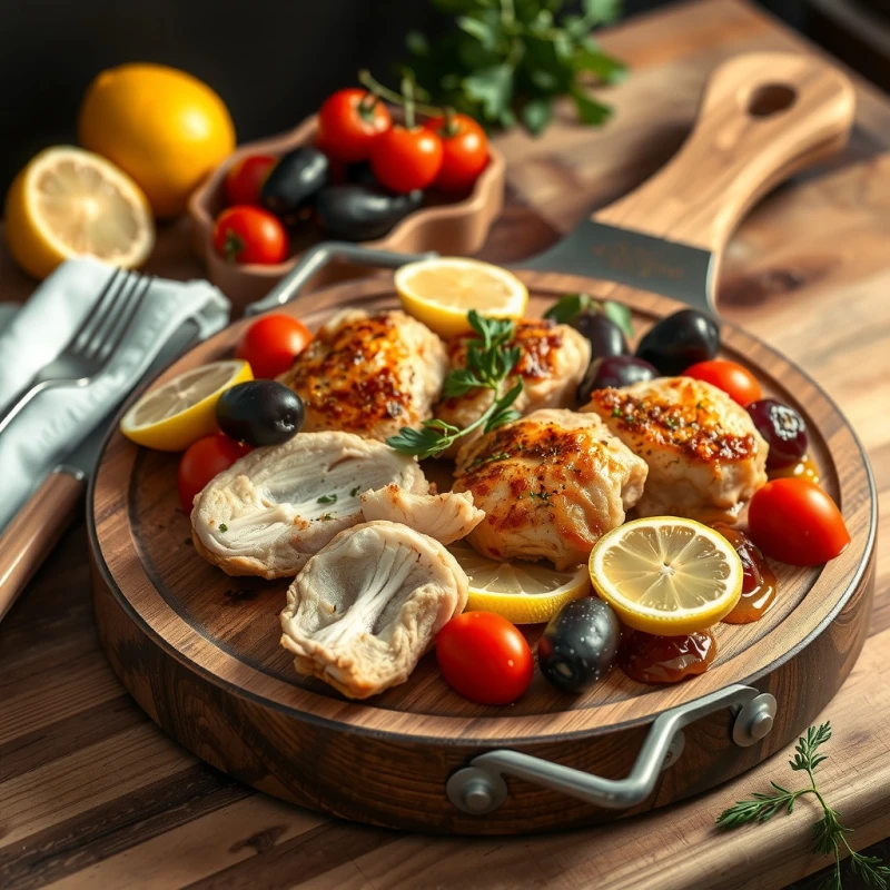 Pollo Mediterráneo con Limón y Hierbas