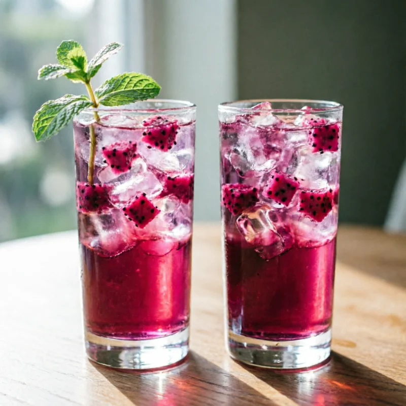 Aguas Frescas de Jamaica y Pitahaya