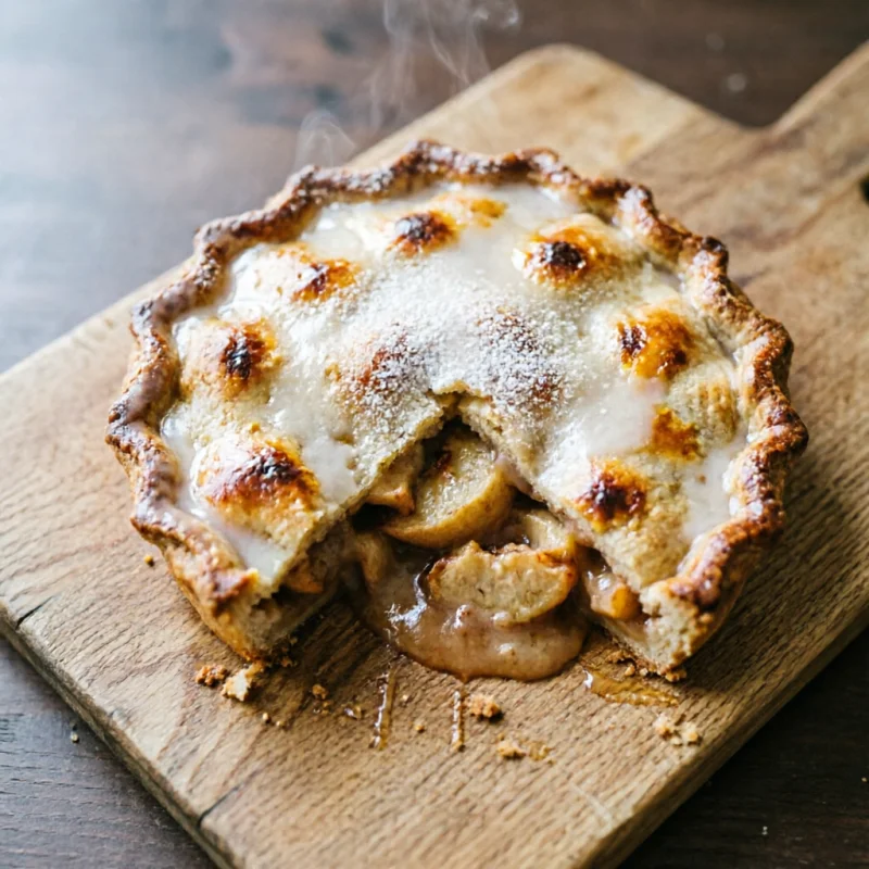 Tarta Crujiente de Manzana y Jengibre