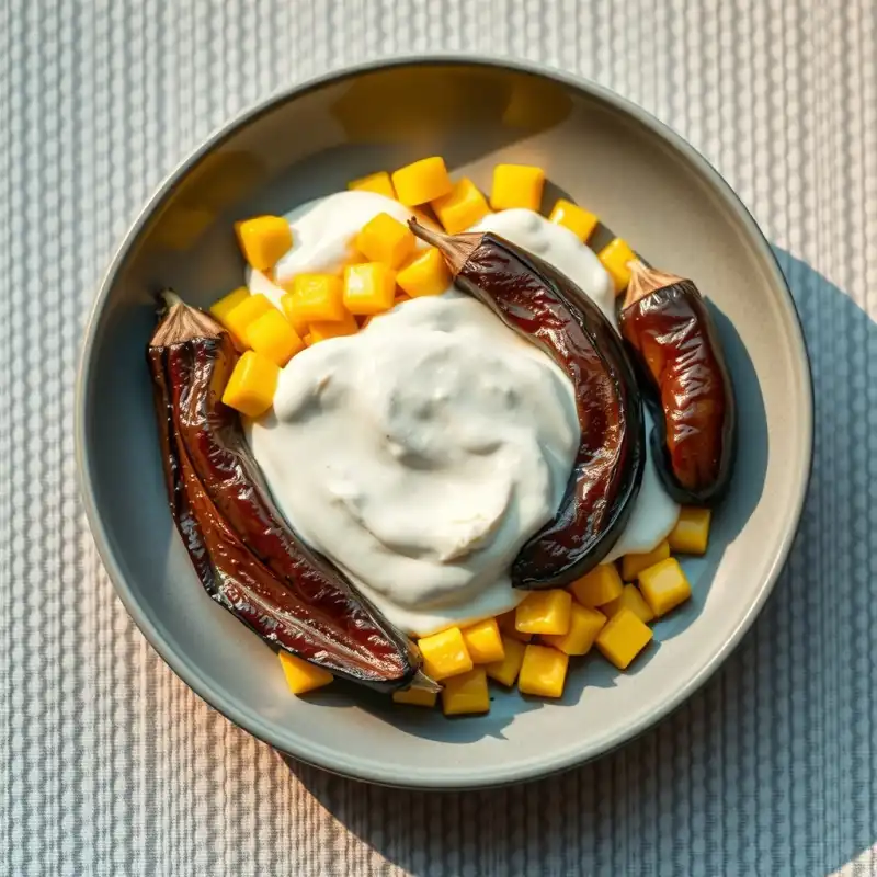 Torre de Verano: Berenjenas Glaseadas y Maíz Crujiente