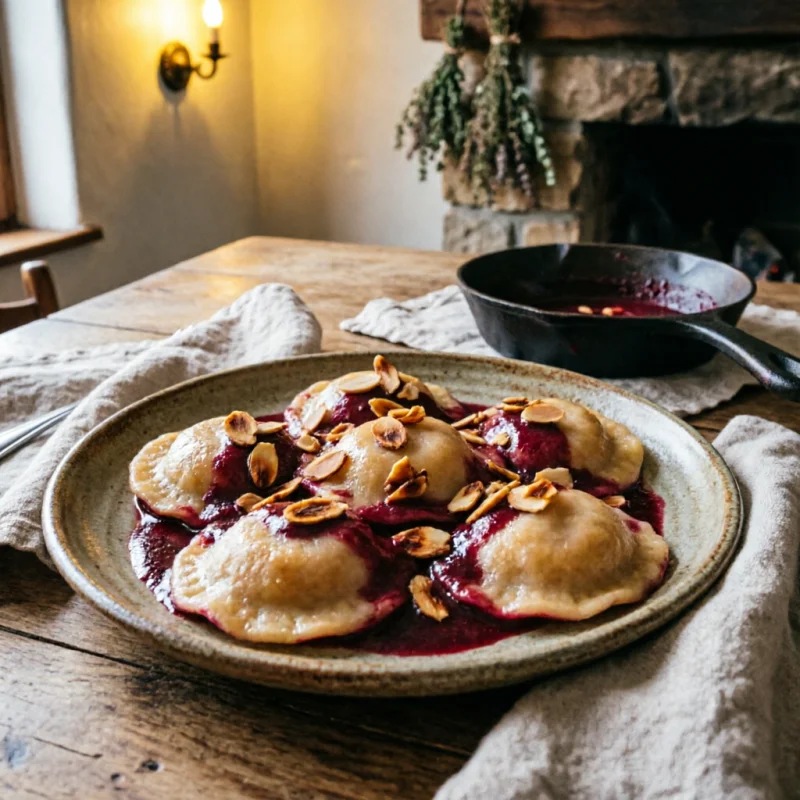 Ñoquis de Membrillo y Almendra Tostada
