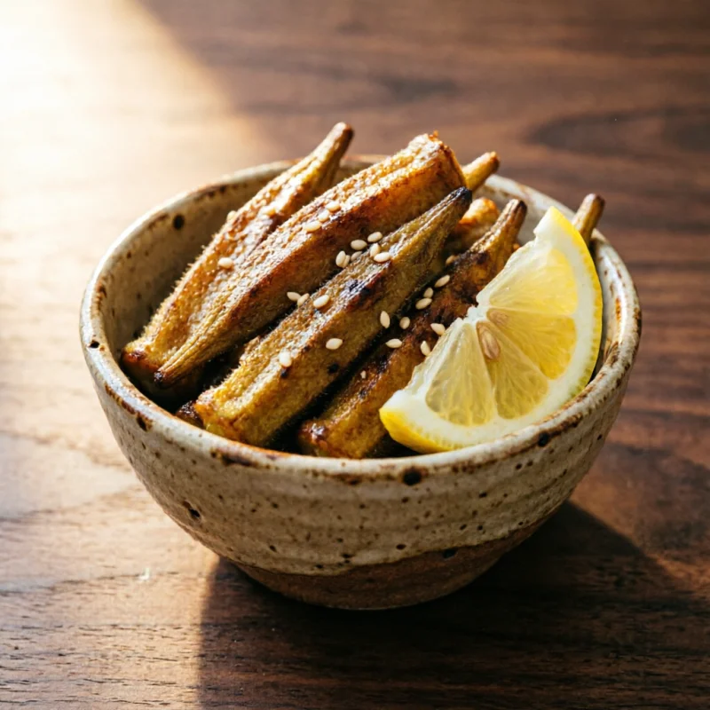 Bolitas Crocantes De Okra Ahumada Y Limón