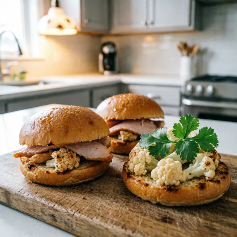 Bocados de Pavo Ahumado y Coliflor