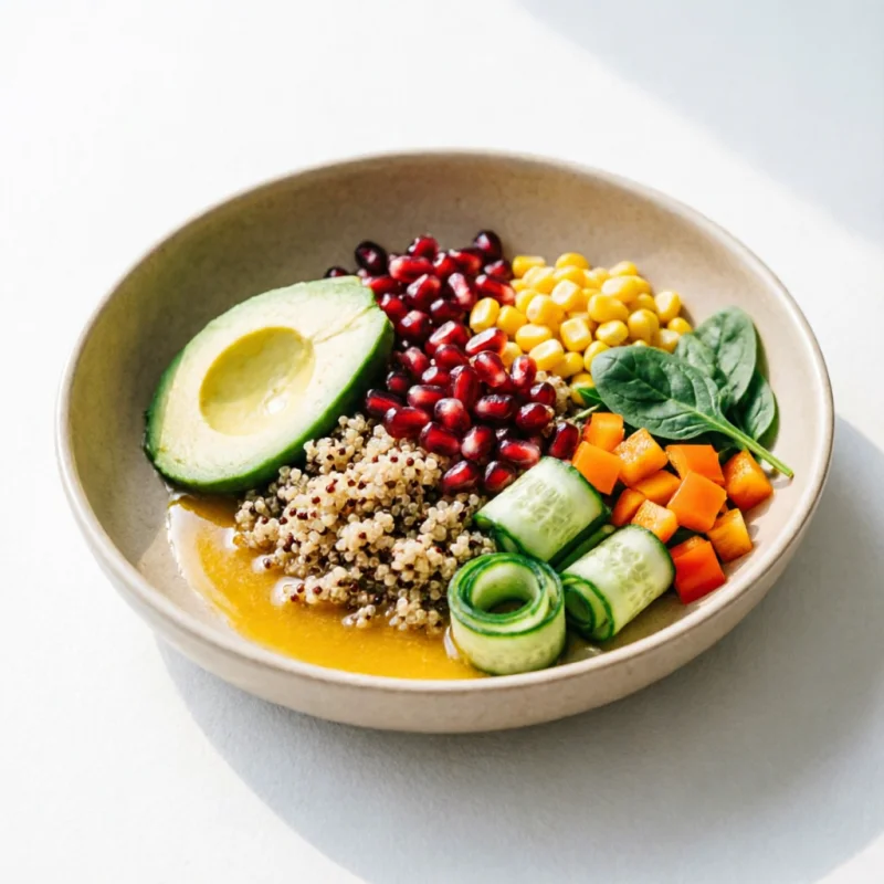 Ensalada Energética de Quinoa con Aderezo Cítrico
