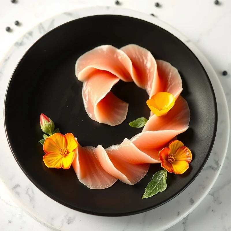 Carpaccio de Salmón 'Art Nouveau' Floral