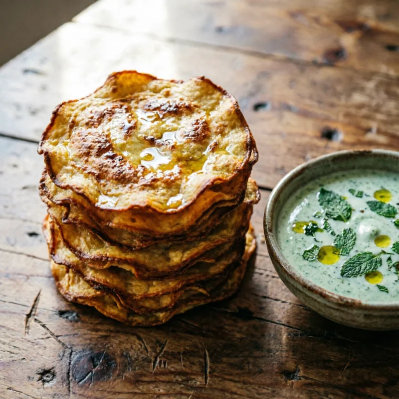 Torrejas de Maíz Ahumado con Salsa de Yogur