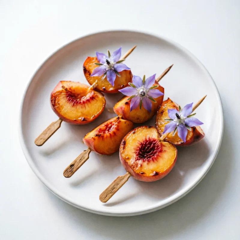 Brochetas de Melocotón y Anís Estrellado