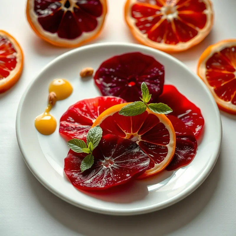 Carpaccio de Remolacha con Naranjas Sanguinas