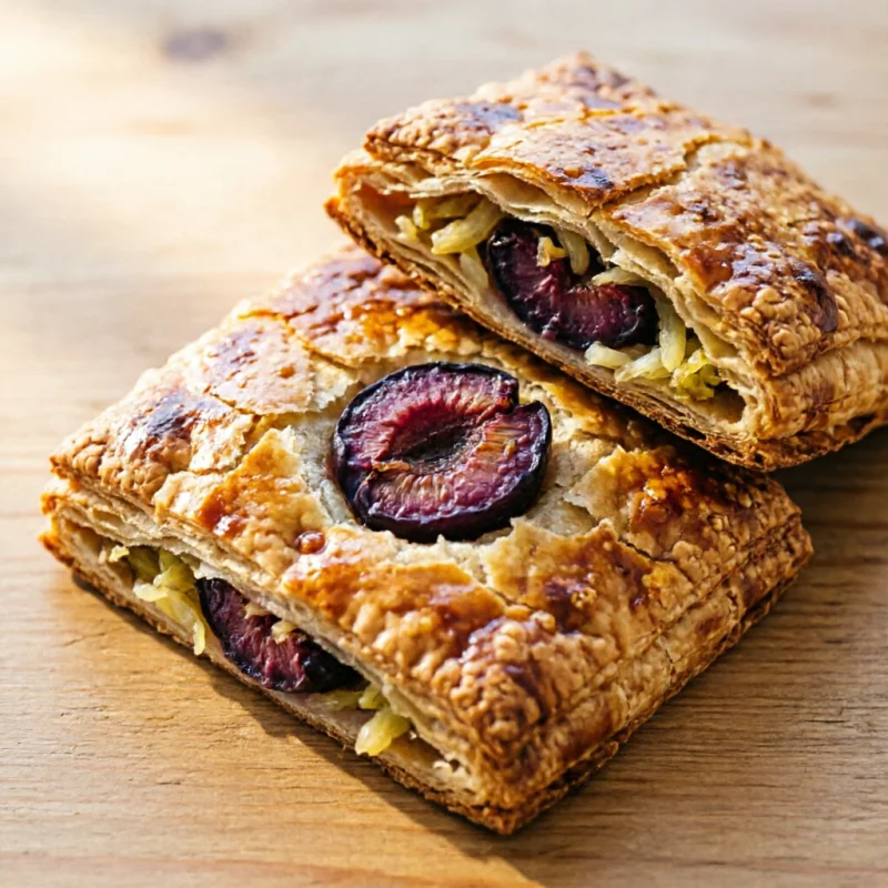 Pastelitos De Ciruela Y Mostaza Encurtida